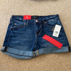 NWT Celebrity Pink Dark Denim Shorts